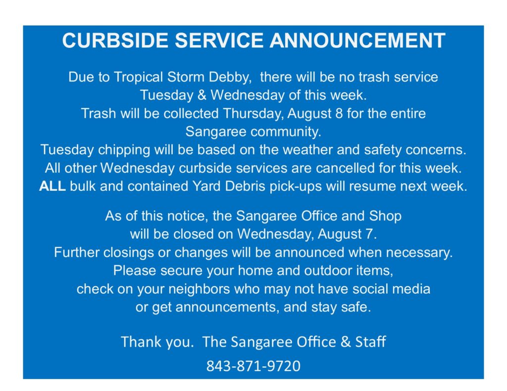 Tropical Storm Debby Announcement 1